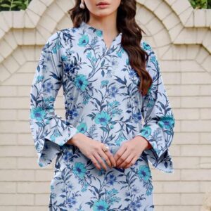 2 Pcs Women's Unstitched Dhanak Printed Suit