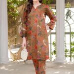 2 Pcs Women's Unstitched Dhanak Printed Suit