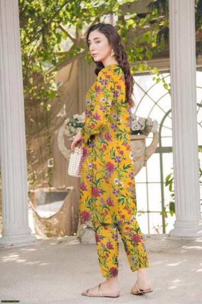 2 Pcs Women's Unstitched Dhanak Printed Suit