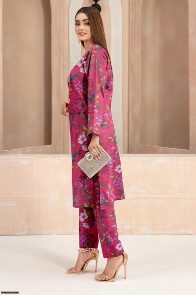 2 Pcs Women's Unstitched Dhanak Printed Suit