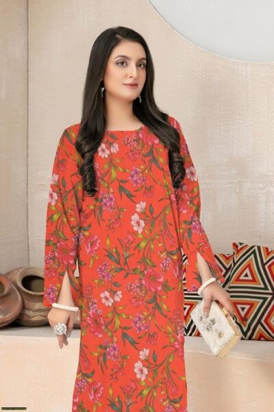 2 Pcs Women's Unstitched Dhanak Printed Suit