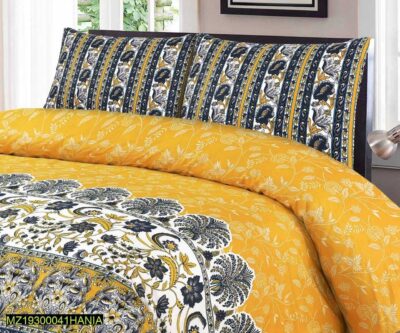 3 Pcs Cotton Bedsheet -Comfortable