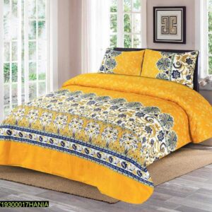 3 Pcs Cotton Double Bedsheet - Edor24 Collection