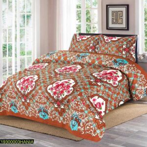 3 Pcs Cotton Double Bedsheet