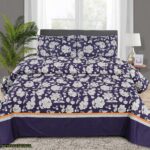 3 Pcs Cotton Printed Double Bedsheet -Comfortable