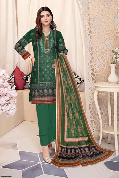 Amna. B Husn -E- Yousaf 3 Pcs Women's Unstitched Lawn Embroidered Suit