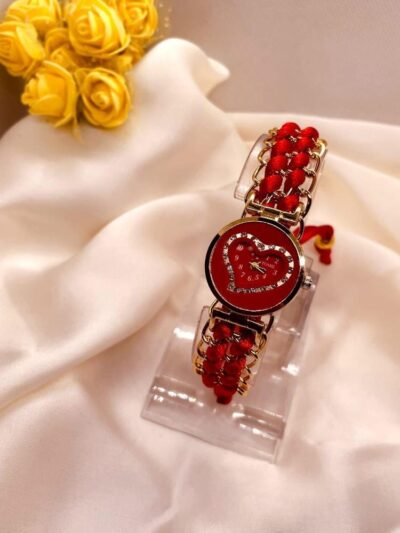 Bracelet Watch For Girls-Red