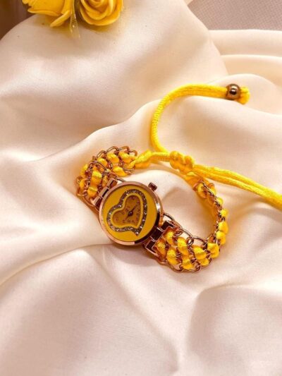 Bracelet Watch For Girls-Yellow