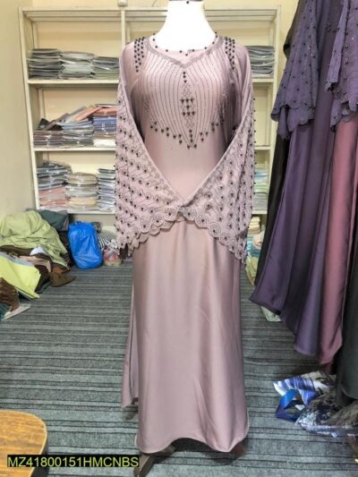 Cotton Embroidered Full Abaya