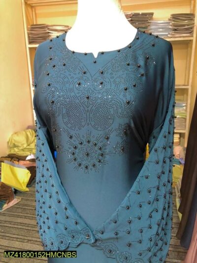 Cotton Embroidered Full Abaya