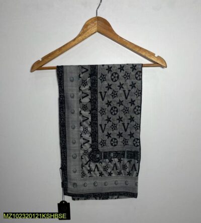 Lawn Printed Hijab-Black