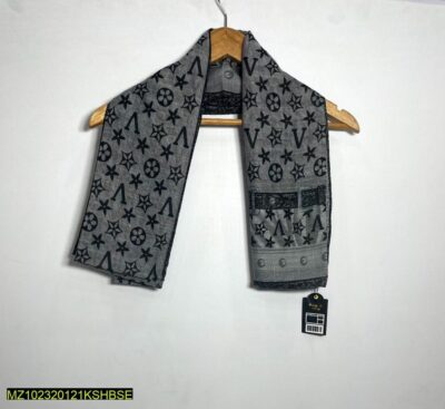 Lawn Printed Hijab-Black