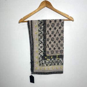 Lawn Printed Hijab-brown