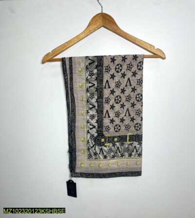 Lawn Printed Hijab-brown