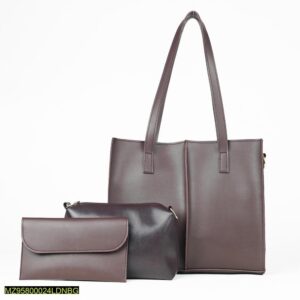 London Bag-Work Tote Bag Set Of 3 Maroon