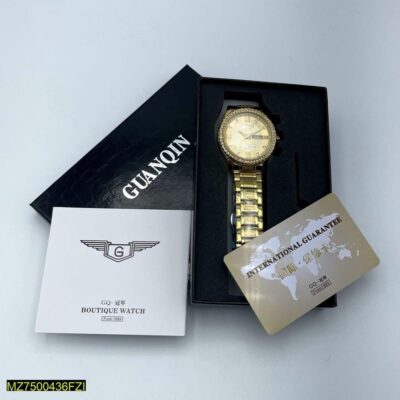 Men's Golden Casual Analogue Watch