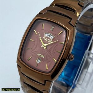 Men's Stainless Steel Analogue Watch-Brown