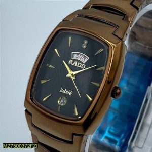 Men's Stainless Steel Analogue Wrist Watch-Brown