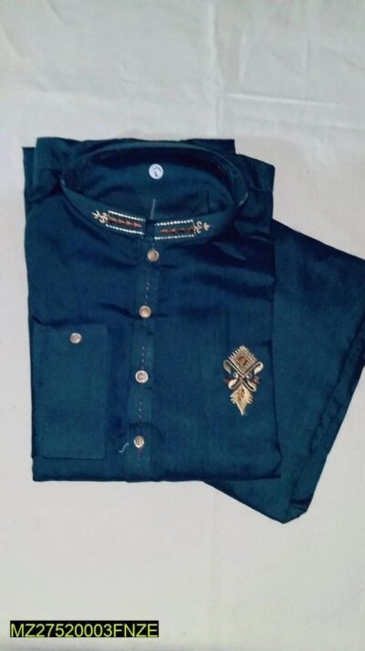 Men’s Stitched Wash And Wear Embroidered Kurta Shalwar