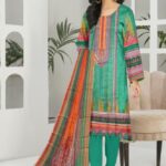 Tunzaib by Amna.B 3 Pcs Women's Unstitched Lawn Printed Suit