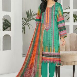 Tunzaib by Amna.B 3 Pcs Women's Unstitched Lawn Printed Suit