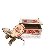 Wooden Engraved Quran Box - Set Of 2