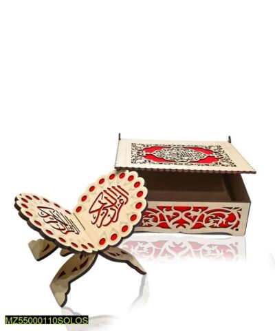 Wooden Engraved Quran Box - Set Of 2