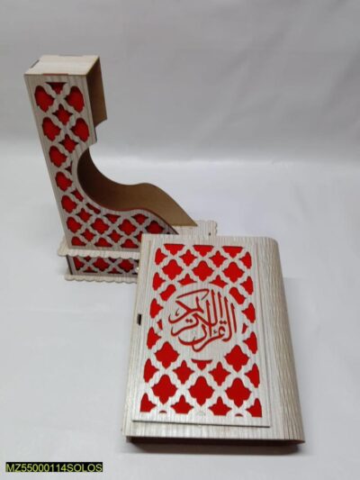 Wooden Engraved Quran Box - Set Of 2