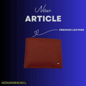 Men's Leather Plain Bifold Wallet