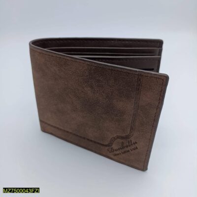 Men's Leather Plain Bifold Wallet