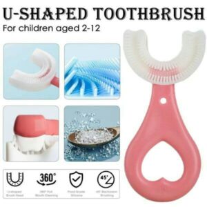 Silicone U-Shaped Toothbrush For Kids - Pack of 3