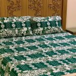 3 Pcs Cotton Patchwork Double Bedsheet