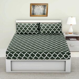 3 Pcs Cotton Printed Double Bedsheet