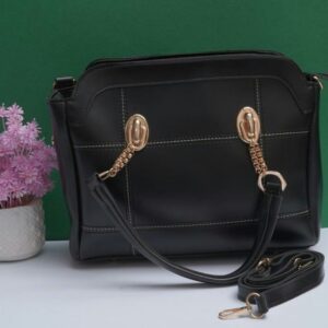 Women's PU Leather Plain Hand Bag