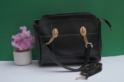 Women's PU Leather Plain Hand Bag