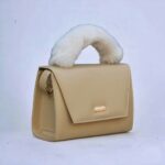 Women's Pu Leather Plain Top Handle Hand Bag