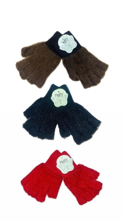 Wool Fingerless Gloves, Pack Of 3