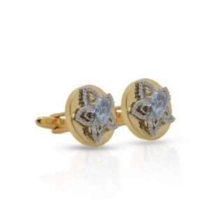 Cufflers Limited Edition Gold Round Cufflinks For Men CU-5006