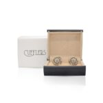 Cufflers Limited Edition Round Cufflinks For Men CU-5004, Silver