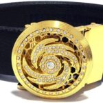 Men's Belt for Jeans - Gold Buckle Playboy Men's Premium Belt-1