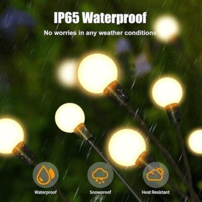 10Pc Led Solar Powered Firefly Garden Light